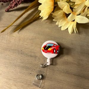 Race Car Badge Reel